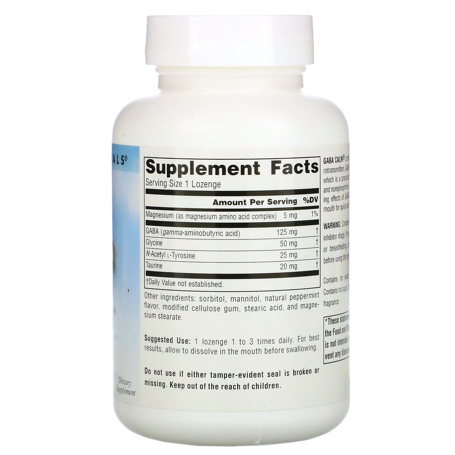 Source Naturals, Serene Science® GABA Calm® Peppermint, 120 Tablets UPC 021078002703 | Hilife Vitamins
