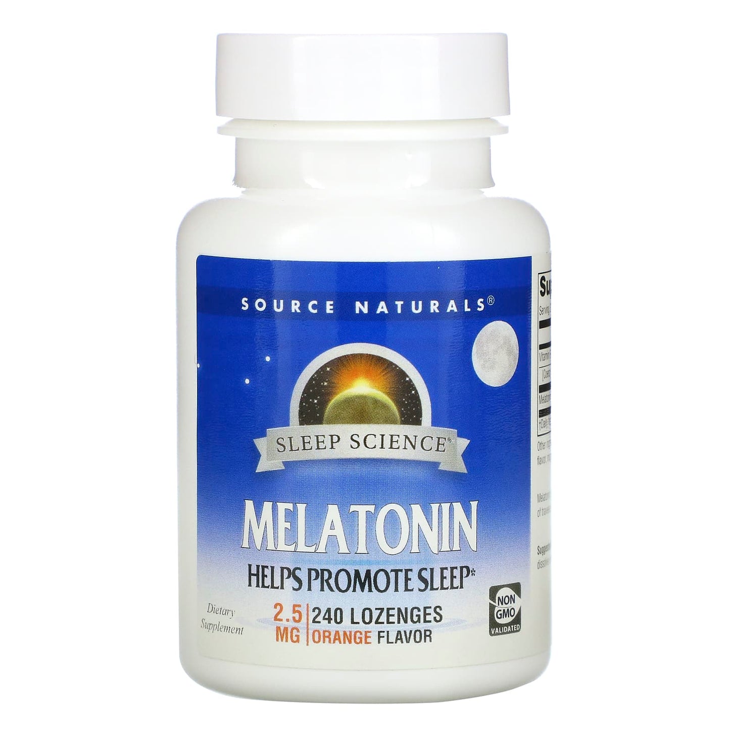 Source Naturals, Sleep Science Melatonin 2.5 mg Orange, 240 Tablets UPC 021078002833 | Hilife Vitamins