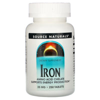 Source Naturals, Iron 25 mg, 250 Tablets - 021078003137 | Hilife Vitamins