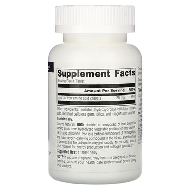 Source Naturals, Iron 25 mg, 250 Tablets UPC 021078003137 | Hilife Vitamins
