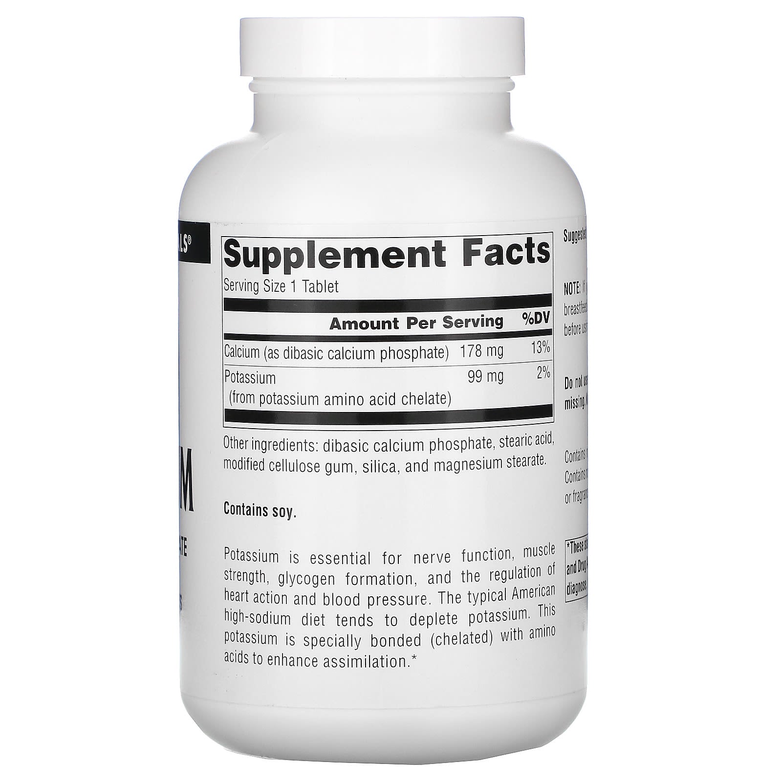 Source Naturals, Potassium 99 mg, 250 Tablets UPC 021078003212 | Hilife Vitamins
