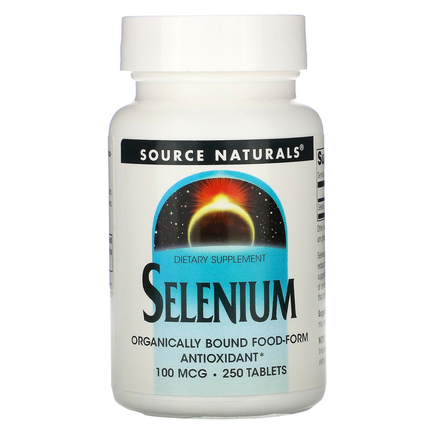 Source Naturals, Selenium 100 Mcg, 250 Tablets UPC 021078003250 | Hilife Vitamins