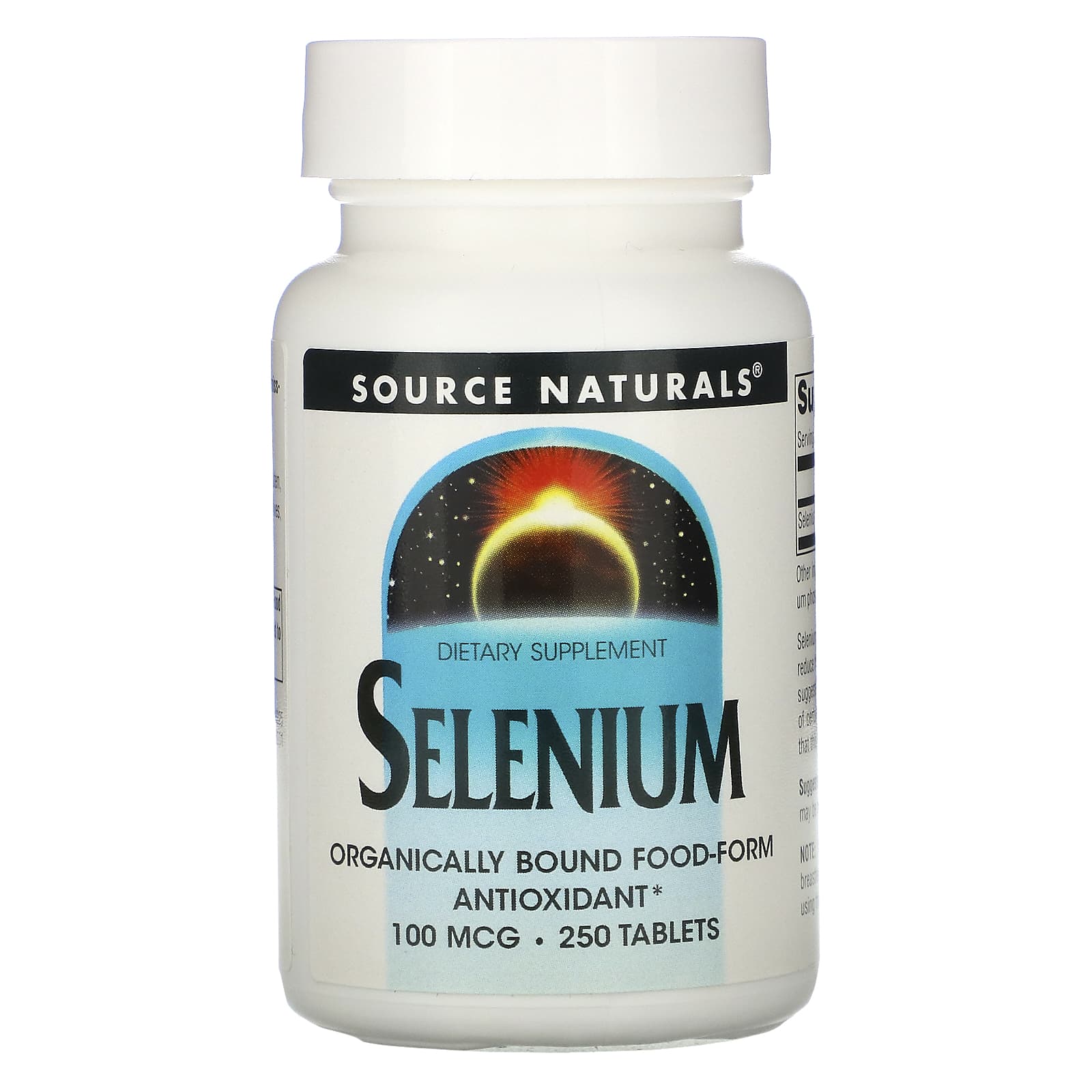 Source Naturals, Selenium 100 Mcg, 250 Tablets UPC 021078003250 | Hilife Vitamins