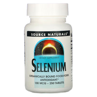Source Naturals, Selenium 100 Mcg, 250 Tablets UPC 021078003250 | Hilife Vitamins