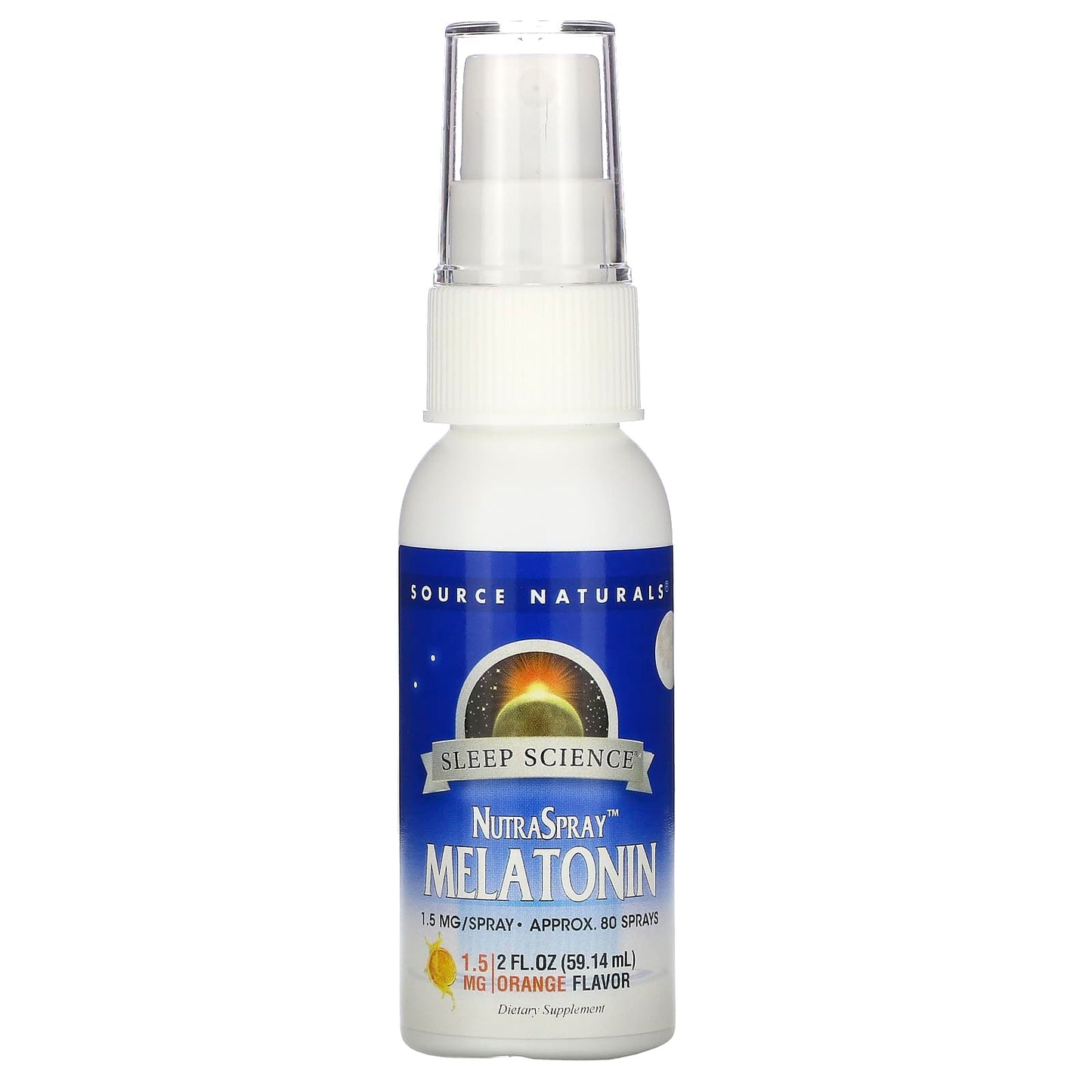 Source Naturals, Sleep Science Melatonin Nutraspray 1.5 mg Orange, 2 Oz UPC 021078003281 | HiLife Vitamins