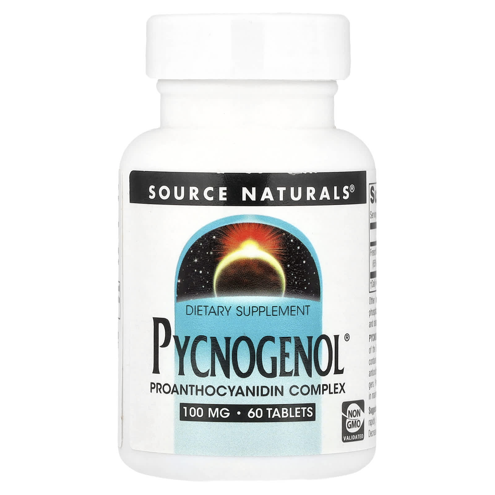 Source Naturals, Pycnogenol®, 100 mg, 60 Tablets UPC 021078003335 | Hilife Vitamins