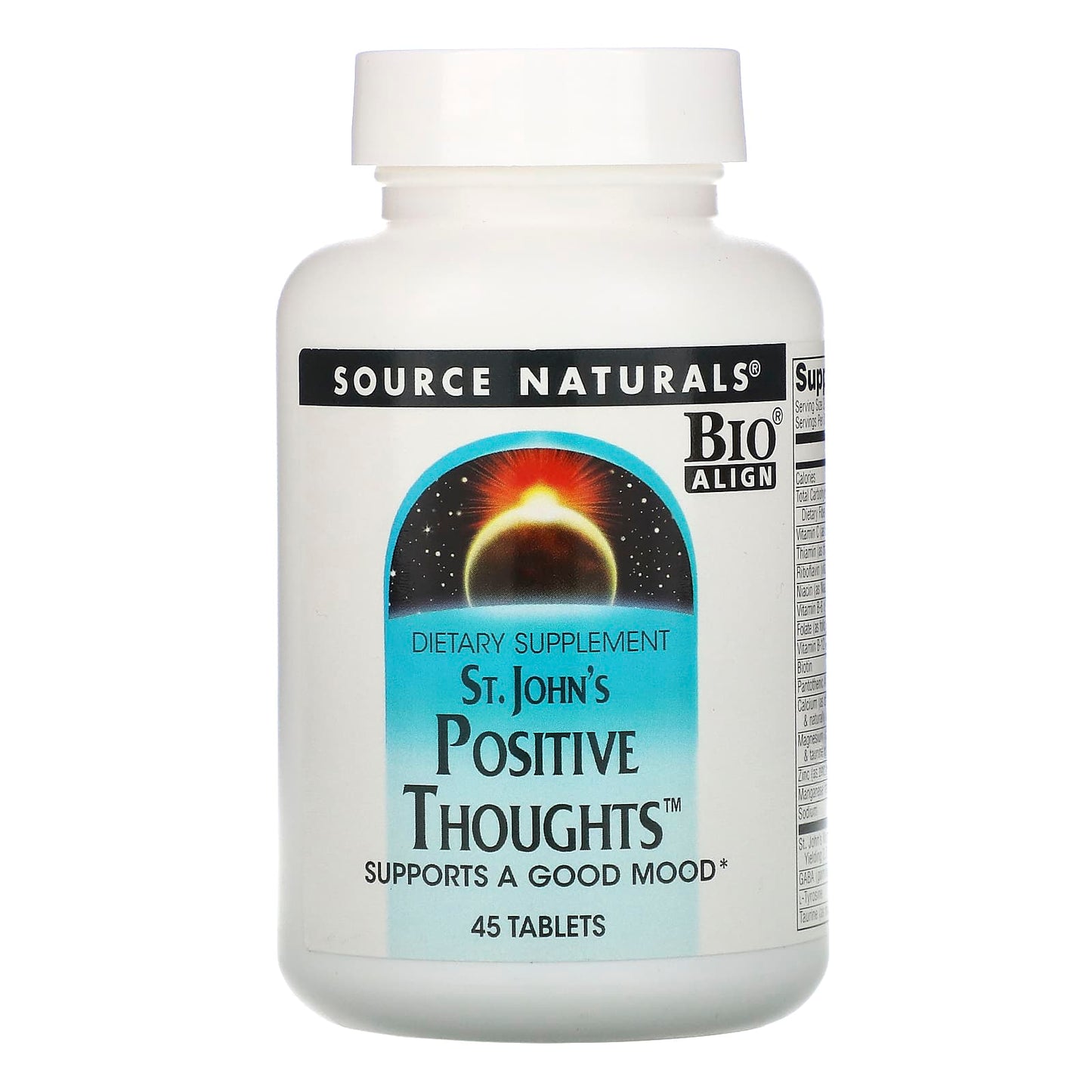 Source Naturals, St. John's Positive Thoughts™, 45 Tablets UPC 021078003489 | Hilife Vitamins