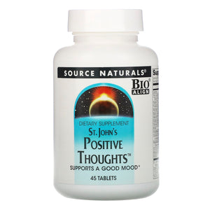 Source Naturals, St. John's Positive Thoughts™, 45 Tablets - 021078003489 | Hilife Vitamins