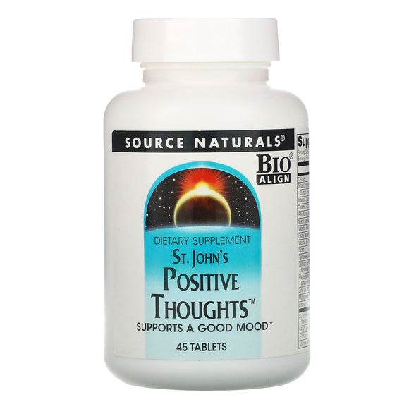 Source Naturals, St. John's Positive Thoughts™, 45 Tablets - 021078003489 | Hilife Vitamins