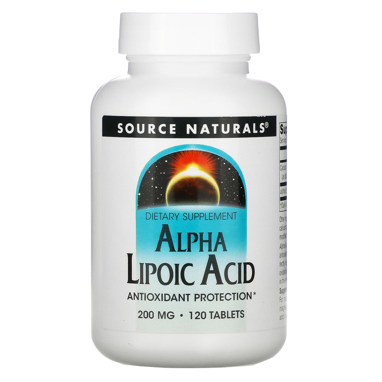 Source Naturals, Alpha Lipoic Acid 200 mg, 120 Tablets UPC 021078003960 | Hilife Vitamins