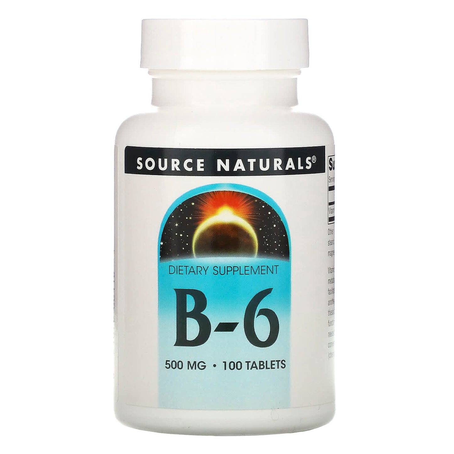 Source Naturals, Vitamin B-6 500 mg, 100 Tablets UPC 021078004165 | Hilife Vitamins