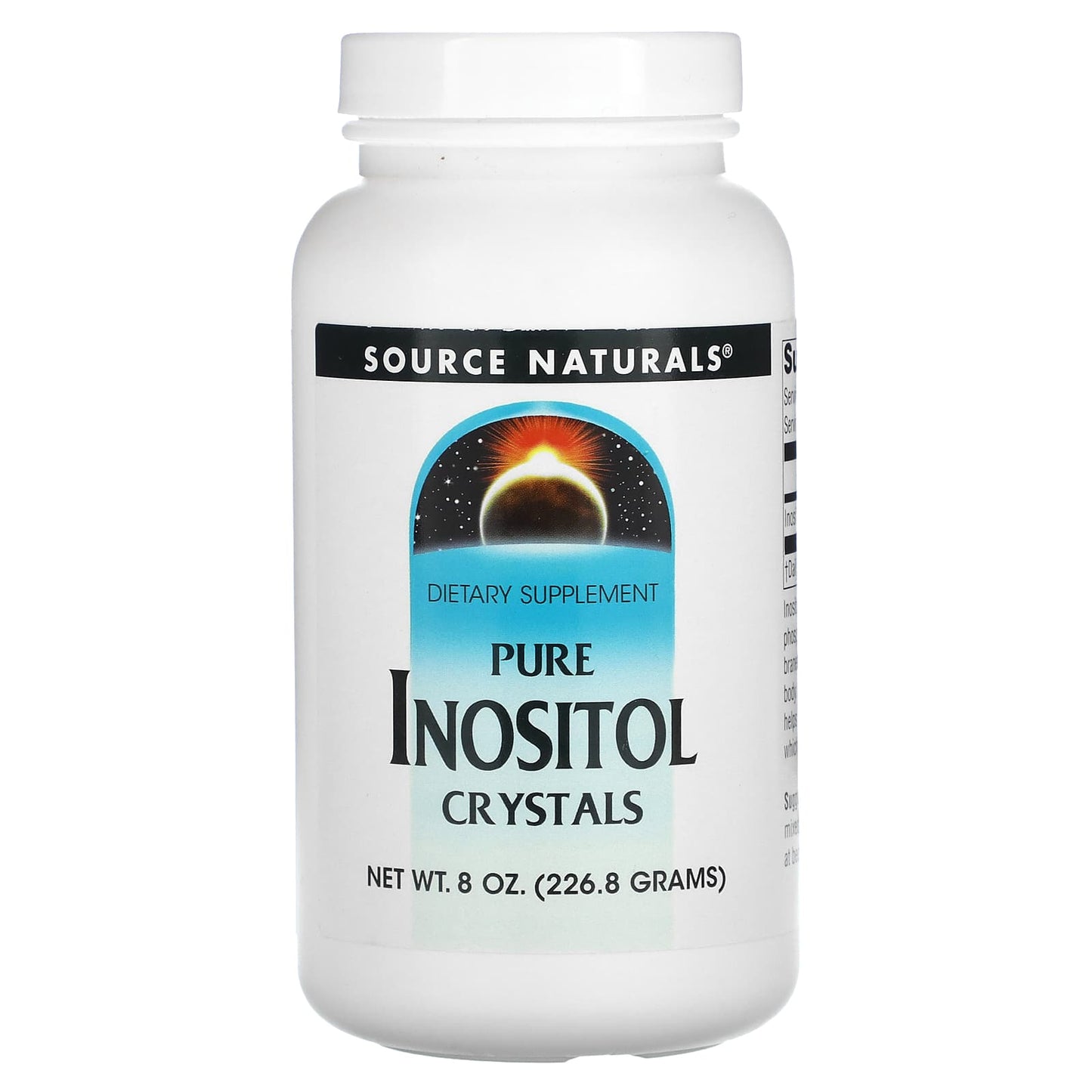 Source Naturals, Inositol, Pure, 8 Oz Ounces UPC 021078004882 | HiLife Vitamins
