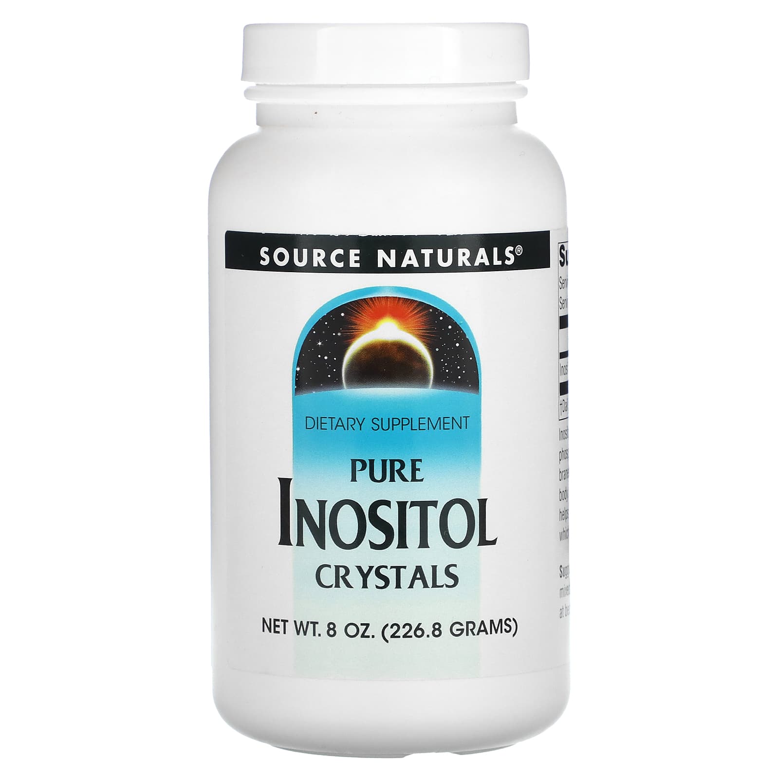 Source Naturals, Inositol, Pure, 8 Oz Ounces UPC 021078004882 | HiLife Vitamins