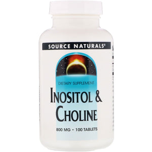 Source Naturals, Inositol & Choline 800 mg, 100 Tablets - 021078004929 | Hilife Vitamins