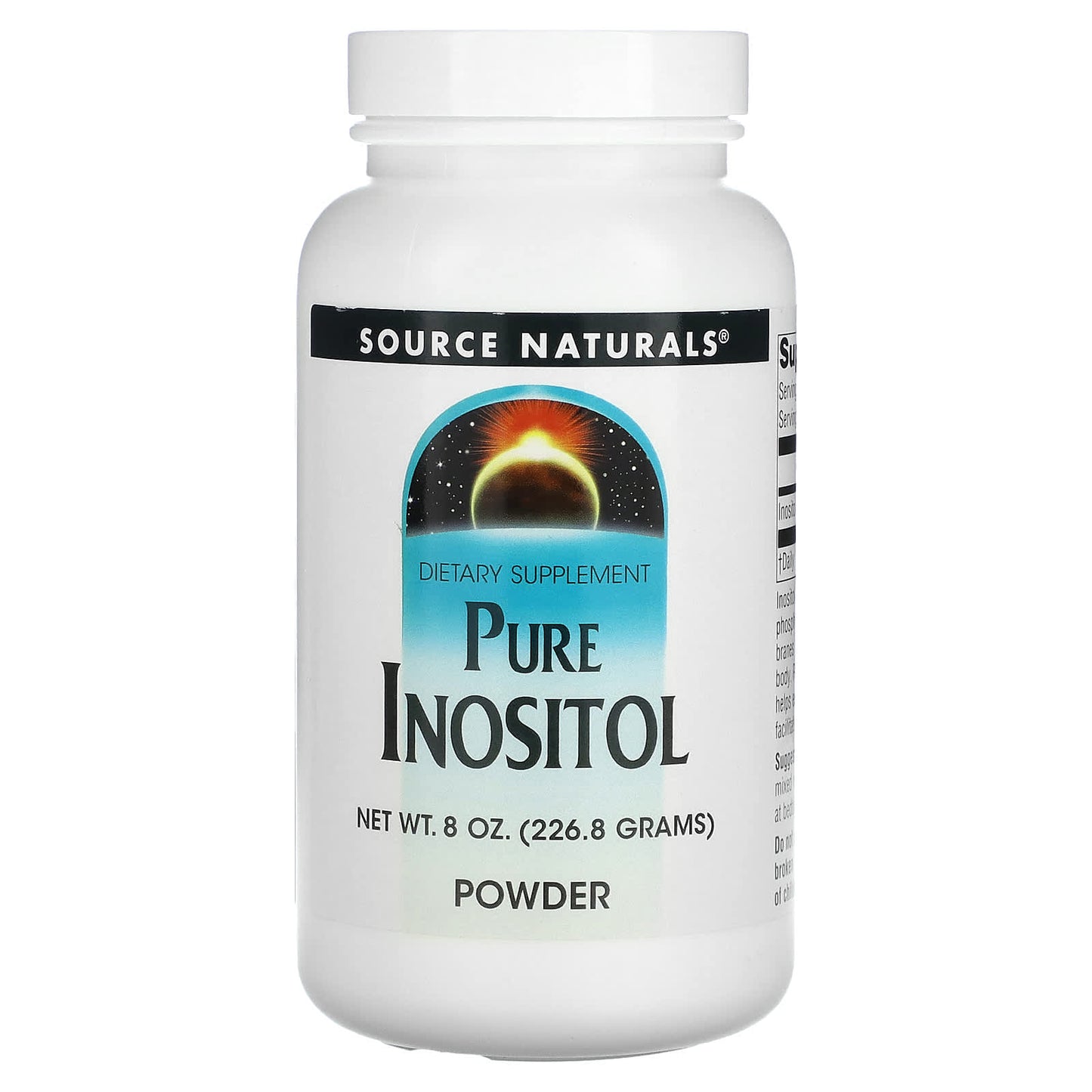 Source Naturals, Inositol, Pure, 8 Oz Ounces UPC 021078004950 | Hilife Vitamins