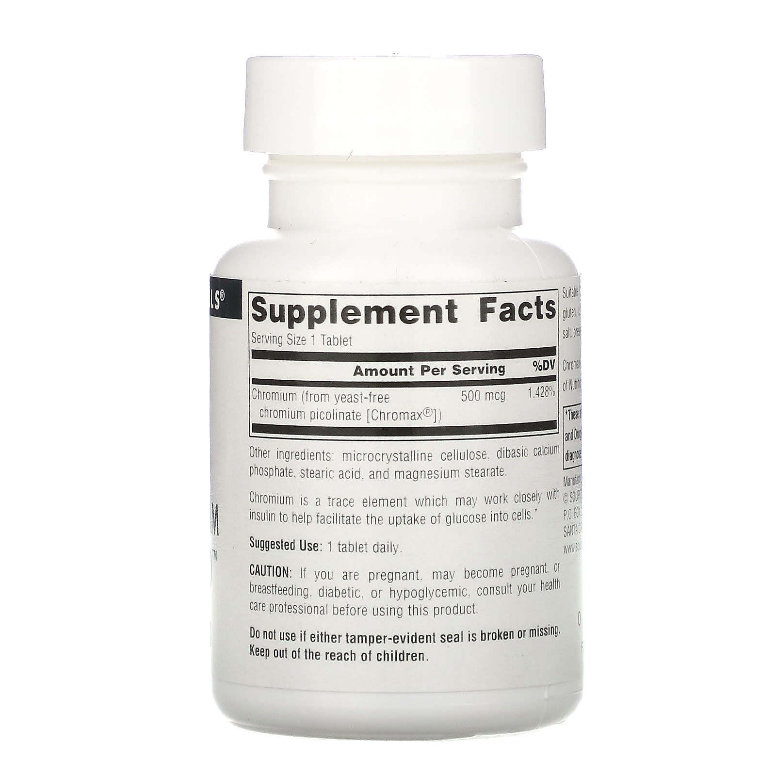Source Naturals, Ultra Chromium Picolinate 500™ 500 mcg, 120 Tablets UPC 021078005162 | Hilife Vitamins