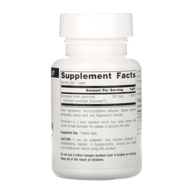 Source Naturals, Ultra Chromium Picolinate 500™ 500 mcg, 120 Tablets UPC 021078005162 | Hilife Vitamins