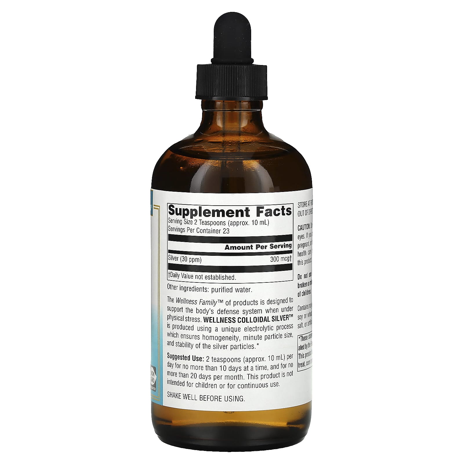 Source Naturals, Wellness Colloidal Silver 30 Ppm, 8 Oz UPC 021078005285 | Hilife Vitamins