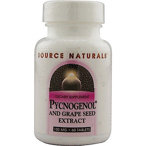 Source Naturals, Pycnogenol And Grape Seed Extract 100 mg, 60 Tablets - 021078005339 | Hilife Vitamins