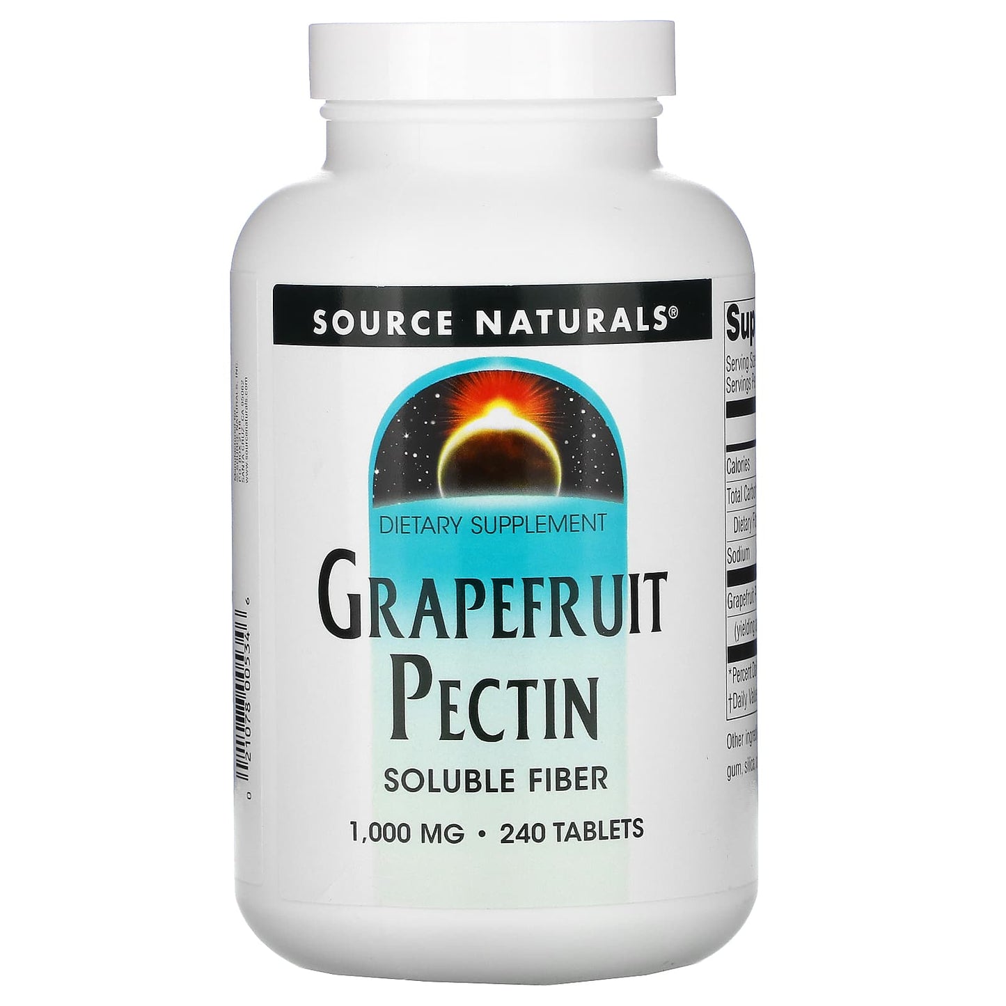 Source Naturals, Grapefruit Pectin 1000 mg, 240 Tablets UPC 021078005346 | Hilife Vitamins
