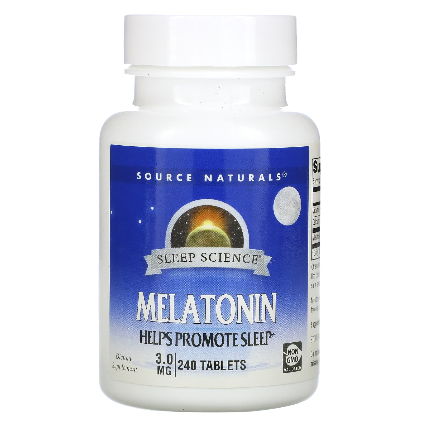 Source Naturals, Sleep Science® Melatonin 3 mg, 240 Tablets UPC 021078005520 | Hilife Vitamins