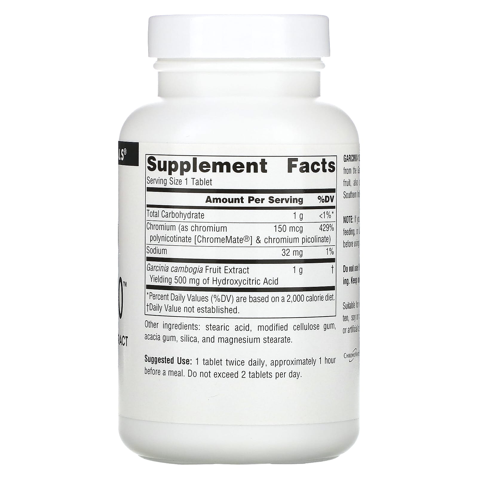Source Naturals, Garcinia 1000™ 1000 mg, 90 Tablets UPC 021078005544 | Hilife Vitamins