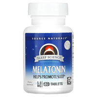 Source Naturals, Sleep Science Melatonin 5 mg, 120 Tablets UPC 021078005575 | Hilife Vitamins