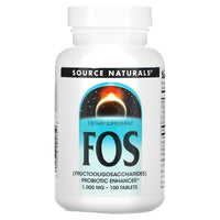 Source Naturals, FOS 1000 mg, 100 Tablets UPC 021078005759 | Hilife Vitamins