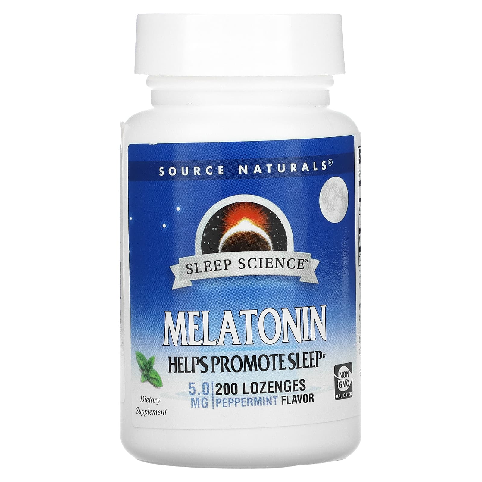 Source Naturals, Sleep Science Melatonin 5 mg Peppermint, 200 Tablets UPC 021078005841 | Hilife Vitamins