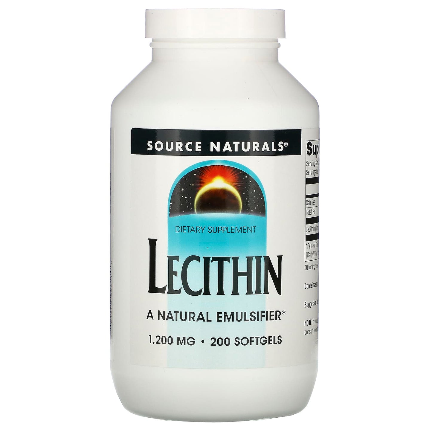 Source Naturals, Lecithin 1200 mg, 200 Softgels UPC 021078006176 | Hilife Vitamins