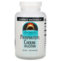Source Naturals, Phosphatidyl Choline 420 mg, 180 Softgels UPC 021078006206 | Hilife Vitamins