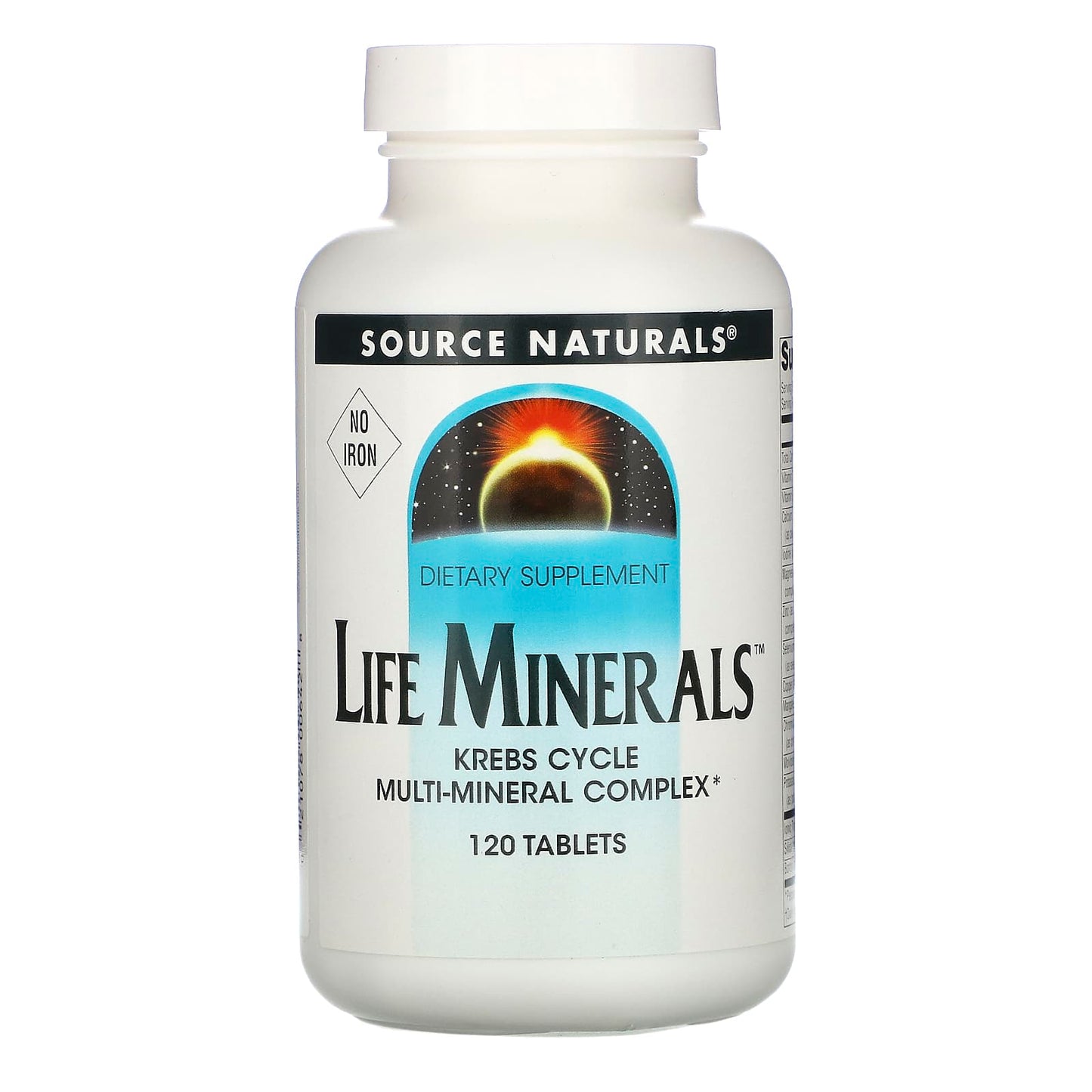 Source Naturals, Life Minerals™, High Bioactivity, No Iron, 120 Tablets UPC 021078006428 | HiLife Vitamins