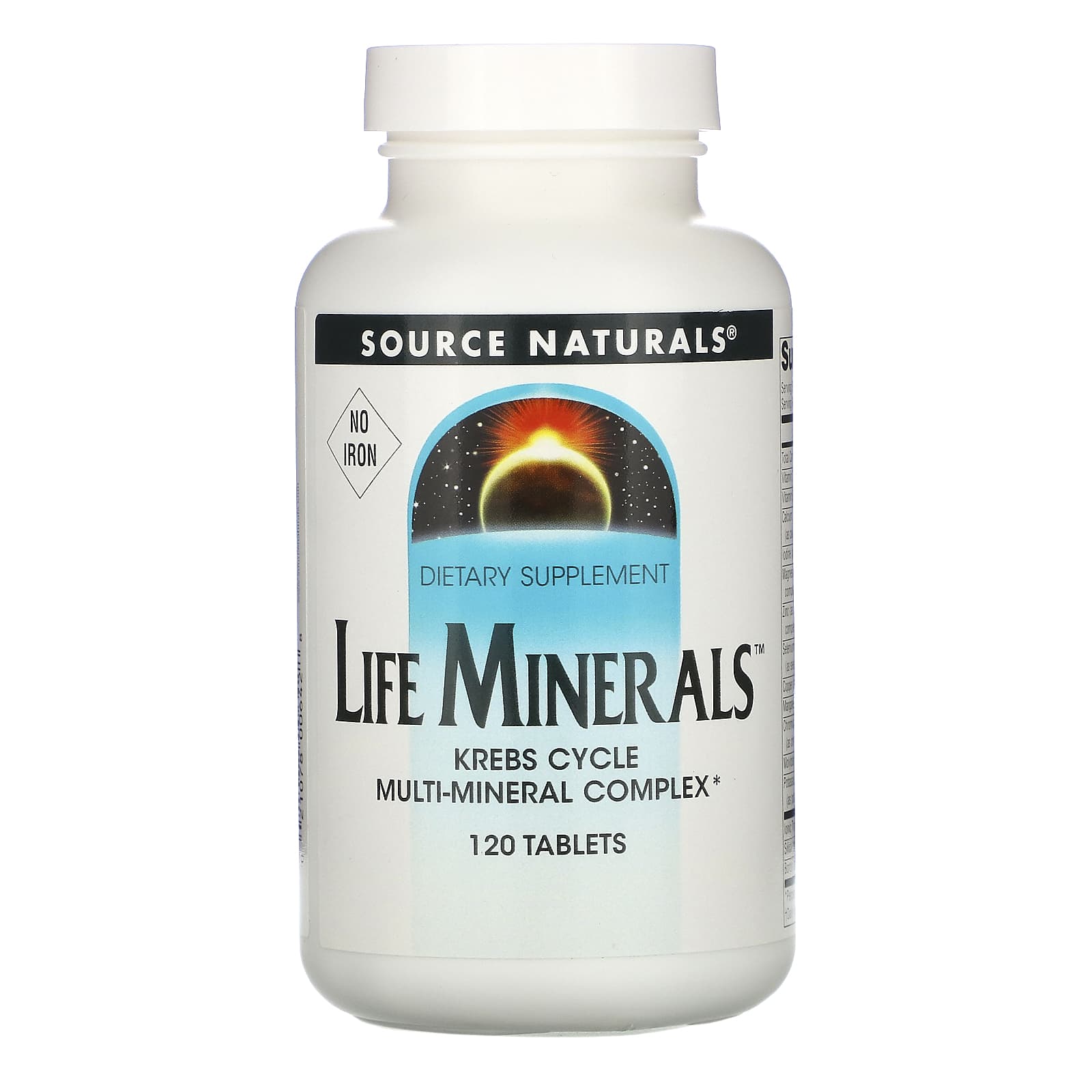 Source Naturals, Life Minerals™, High Bioactivity, No Iron, 120 Tablets UPC 021078006428 | HiLife Vitamins
