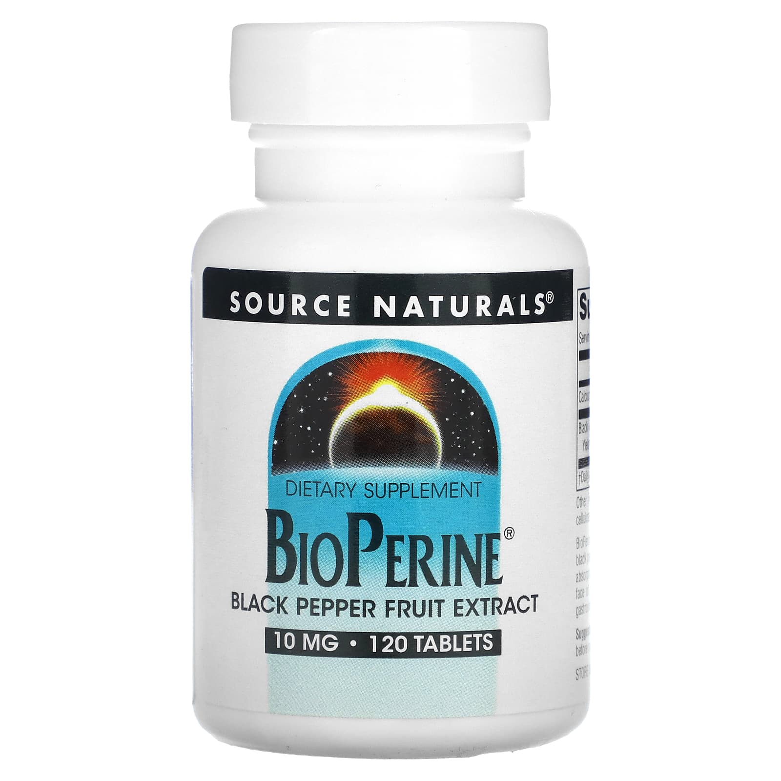 Source Naturals, BioPerine® 10 mg, 120 Tablets UPC 021078006442 | Hilife Vitamins