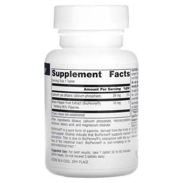 Source Naturals, BioPerine® 10 mg, 120 Tablets UPC 021078006442 | Hilife Vitamins