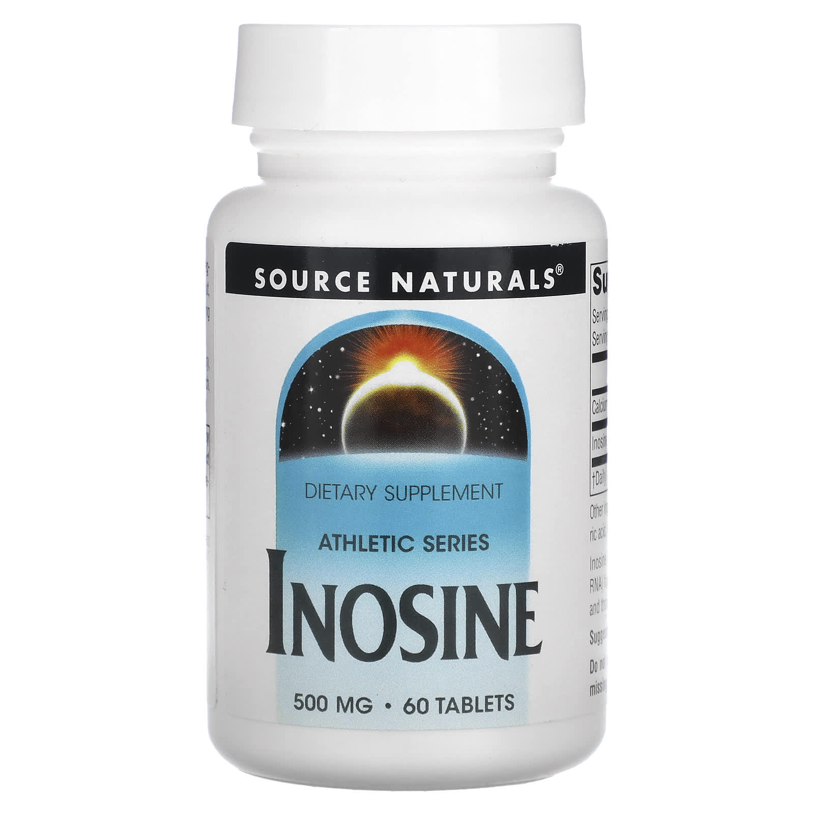 Source Naturals, Inosine 500 mg, 60 Tablets UPC 021078006527 | Hilife Vitamins