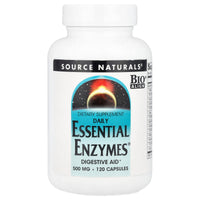 Source Naturals, Essential Enzymes 500 mg, 120 Capsules UPC 021078006602 | Hilife Vitamins