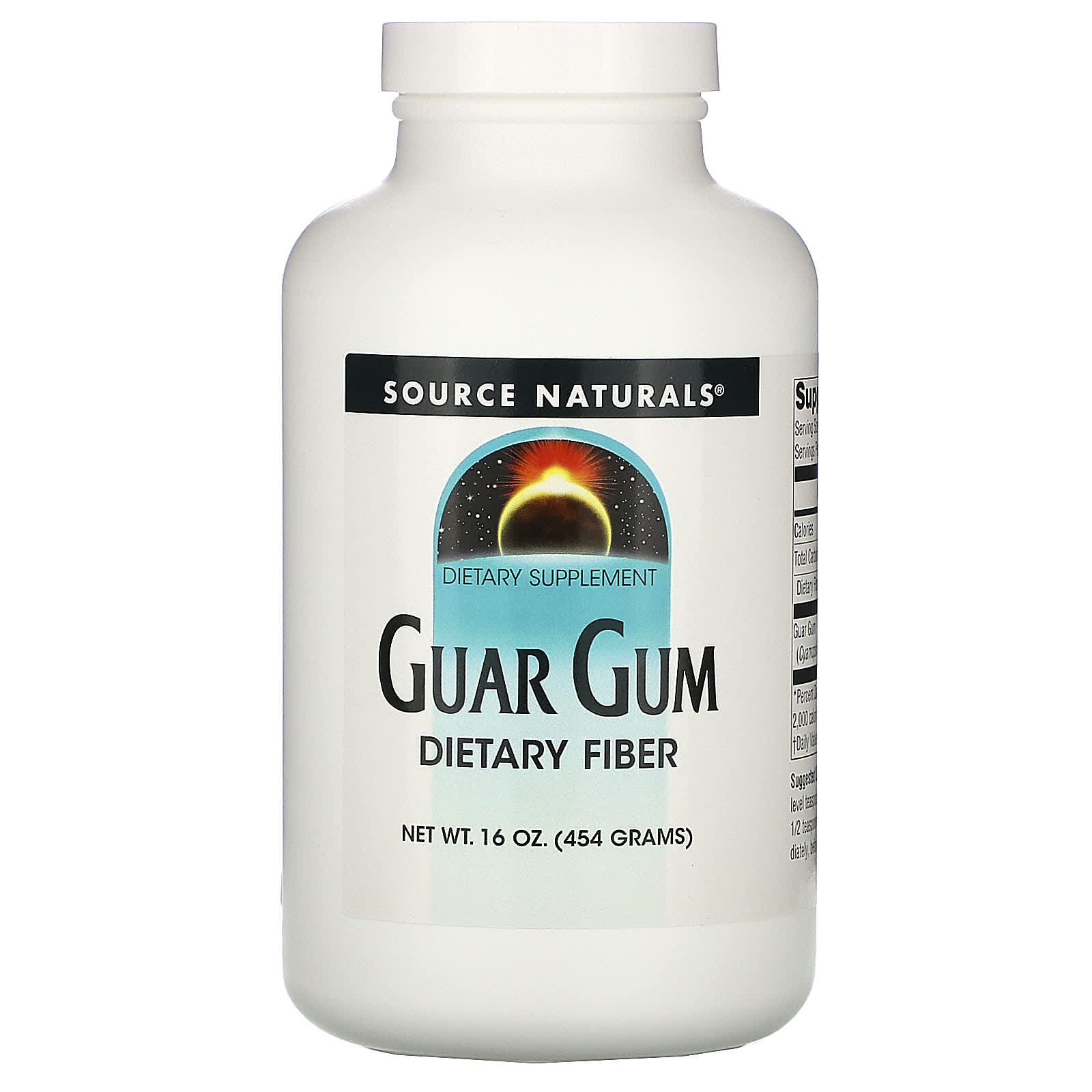 Source Naturals, Guar Gum, 16 Oz Liquid UPC 021078006701 | Hilife Vitamins