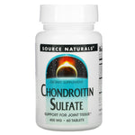 Source Naturals, Chondroitin Sulfate 400 mg, 60 Tablets UPC 021078006978 | Hilife Vitamins