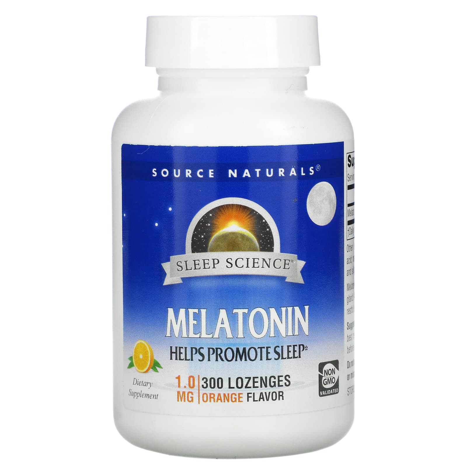 Source Naturals, Sleep Science Melatonin 1 mg Orange, 300 Tablets UPC 021078007081 | HiLife Vitamins