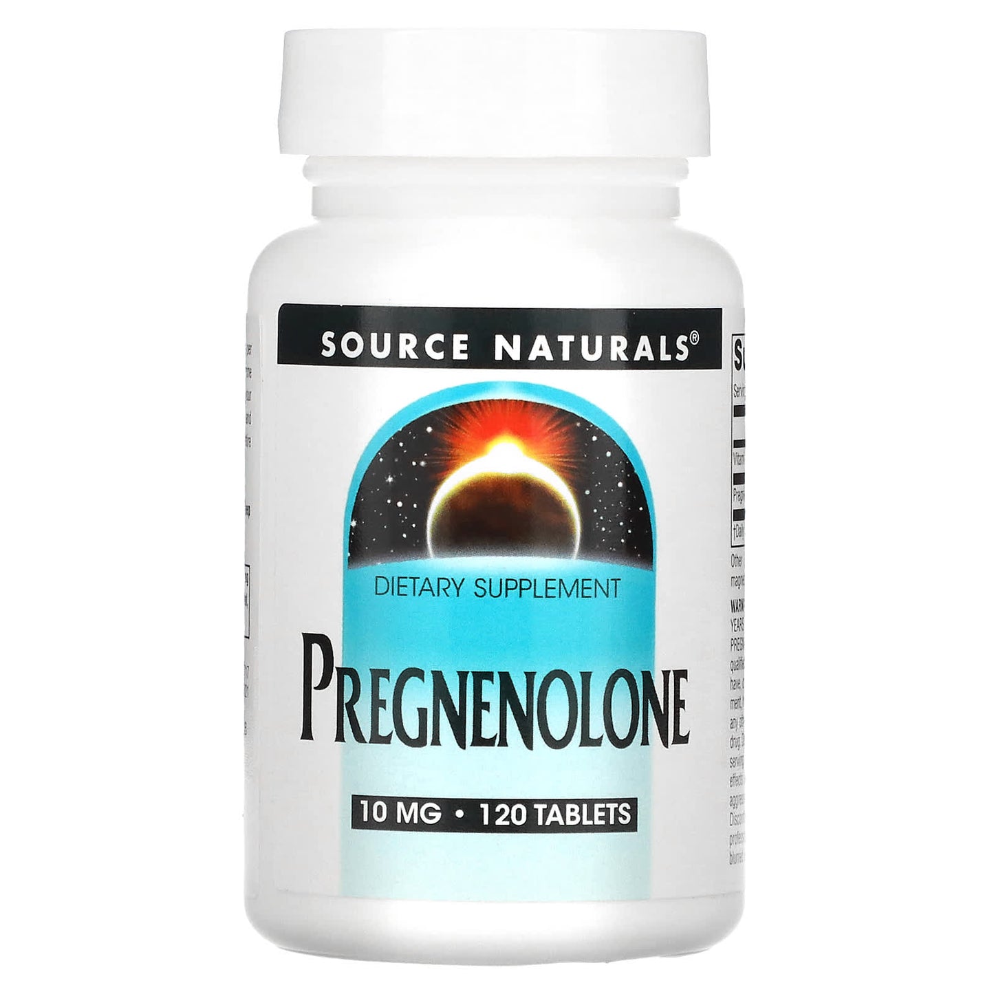 Source Naturals, Pregnenolone 10 mg, 120 Tablets UPC 021078007173 | Hilife Vitamins