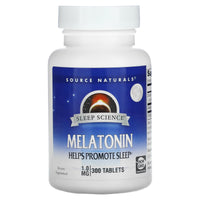 Source Naturals, Sleep Science® Melatonin 1 mg, 300 Tablets UPC 021078007210 | Hilife Vitamins