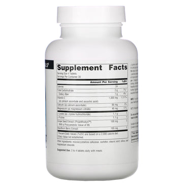 Source Naturals, Proline & Lysine 550 mg, 120 Tablets UPC 021078007586 | Hilife Vitamins