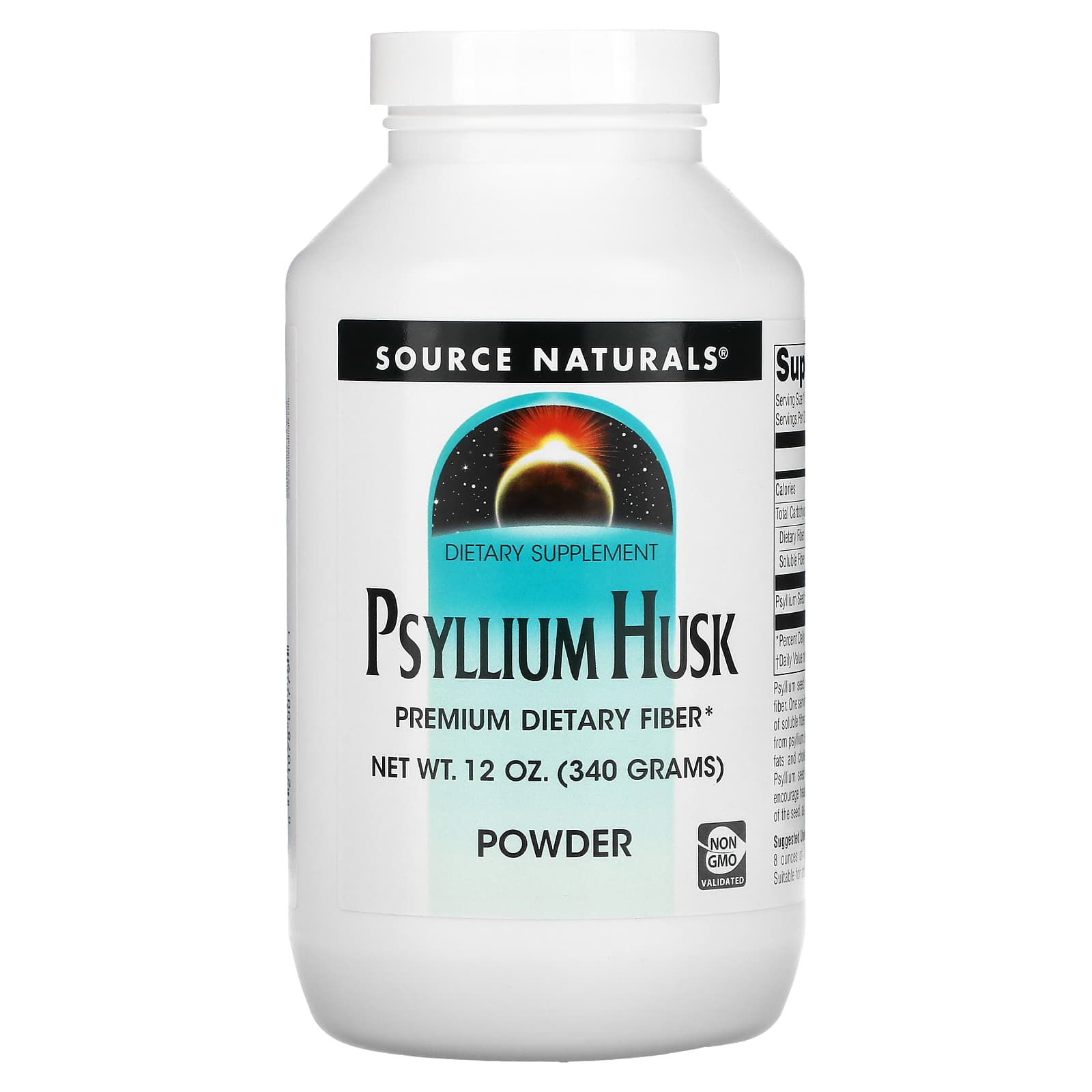 Source Naturals, Psyllium Husk Powder, 12 Oz Ounces UPC 021078007791 | Hilife Vitamins