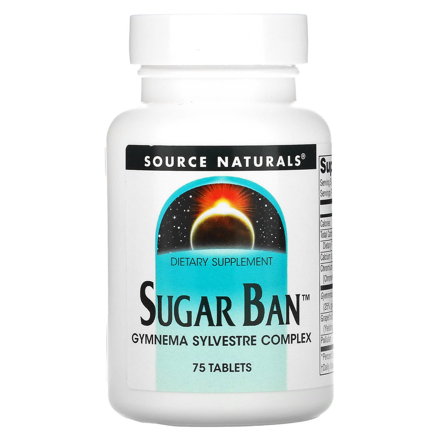 Source Naturals, Sugar Ban™ 265 mg, 75 Tablets UPC 021078007890 | Hilife Vitamins