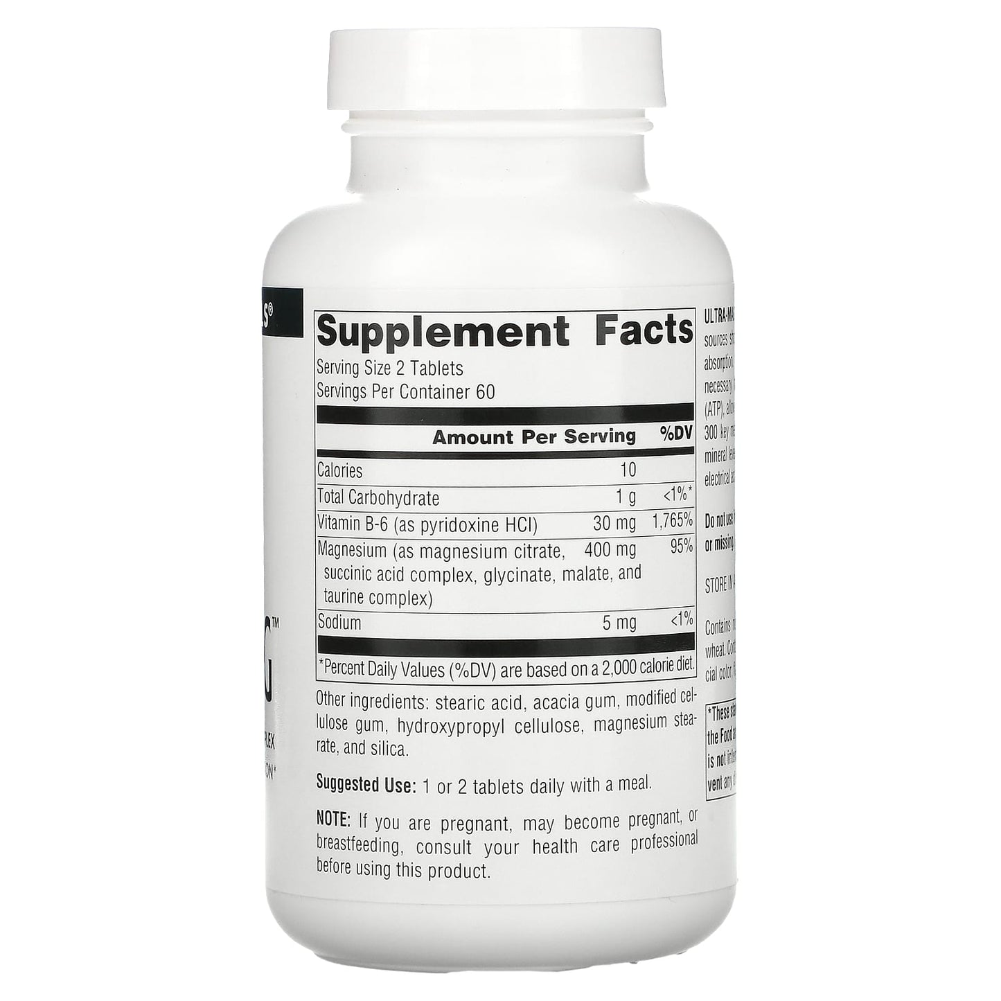 Source Naturals, Ultra-Mag™, 120 Tablets UPC 021078008033 | Hilife Vitamins