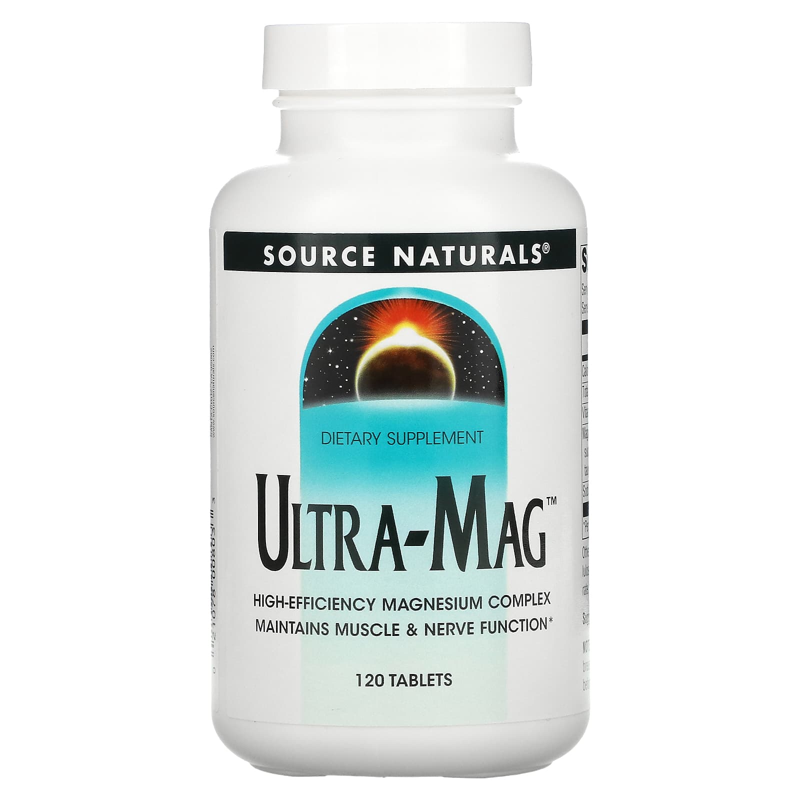 Source Naturals, Ultra-Mag™, 120 Tablets UPC 021078008033 | Hilife Vitamins