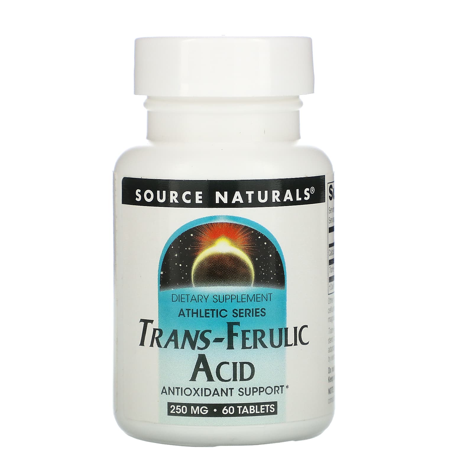 Source Naturals, Trans-Ferulic Acid 250 mg, 60 Tablets UPC 021078008057 | Hilife Vitamins