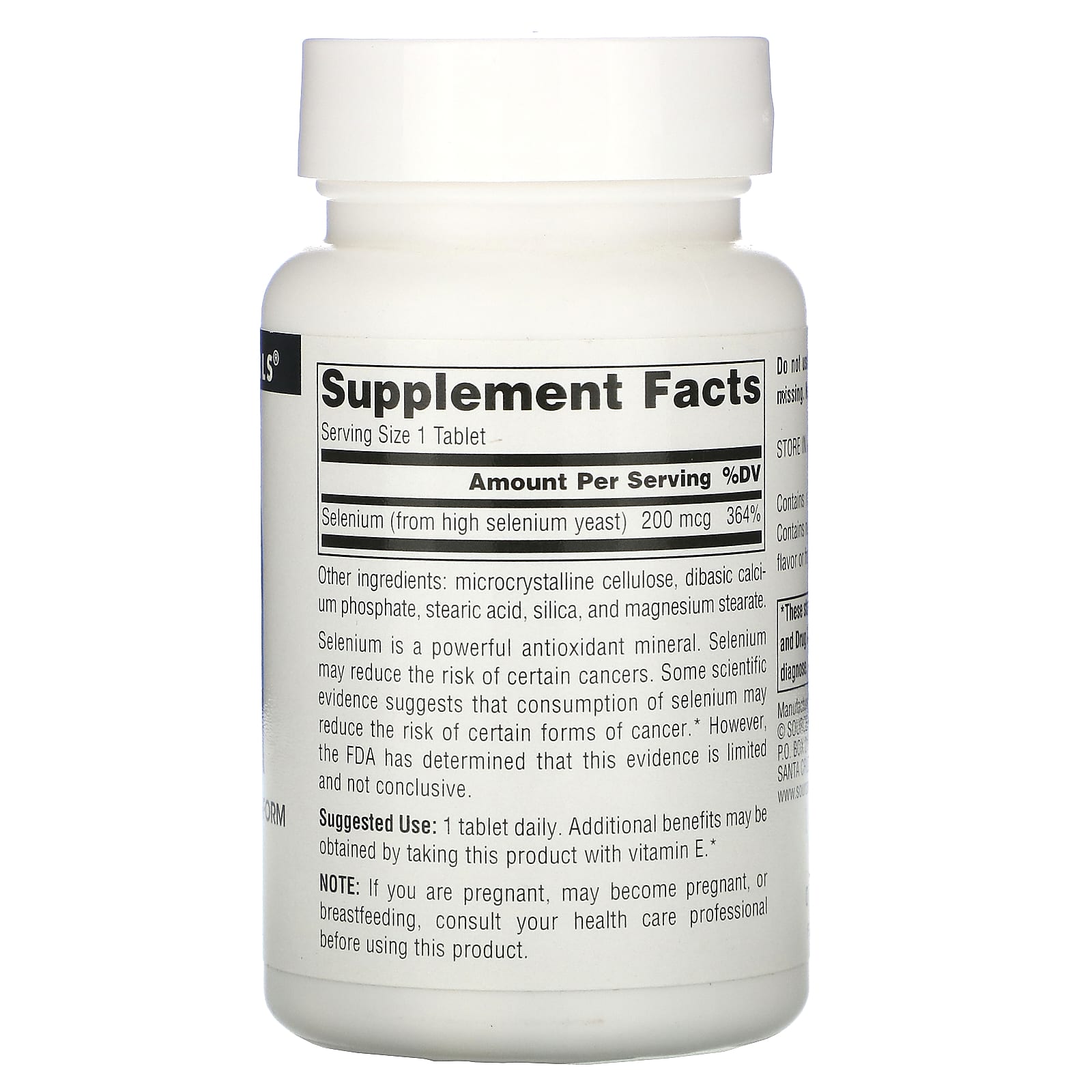 Source Naturals, Selenium 200 mcg, 120 Tablets UPC 021078008118 | Hilife Vitamins