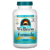 Source Naturals, Wellness Formula, 180 Tablets UPC 021078008231 | HiLife Vitamins
